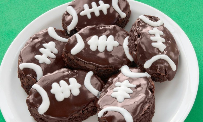 Football Brownie Bites